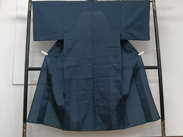 平和屋着物*夏物 男性 お召 霞文 黒地 正絹 逸品 CABJ4272xi