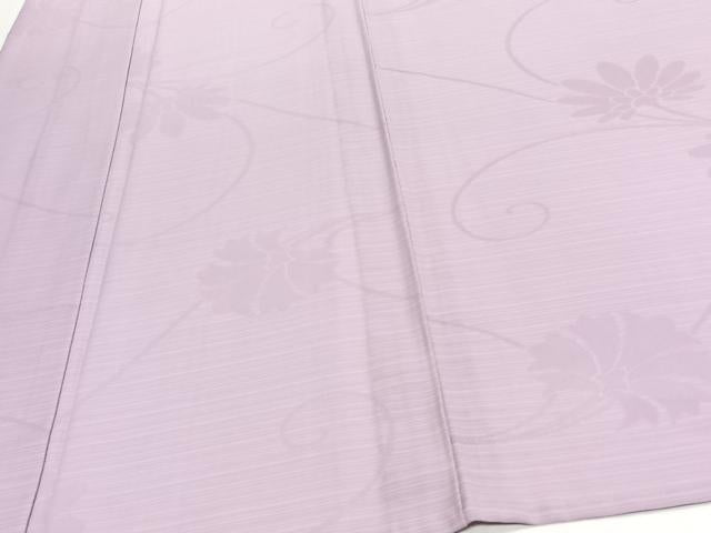 平和屋着物*夏物 色無地 変わり絽 唐花紋紗 薄葡萄色 正絹 逸品 未使用 CABJ4282xi