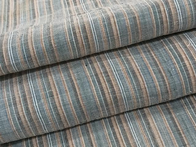 平和屋着物*夏物 本場小千谷縮 紗 縞 麻 逸品 CABJ4297xi
