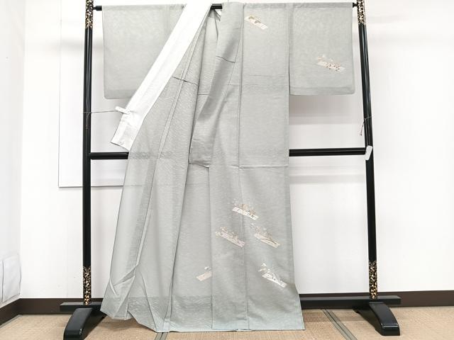 平和屋着物*夏物 訪問着 紋紗 花筏文 金彩 正絹 逸品 CABJ4298xi
