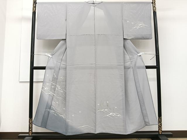 平和屋着物*夏物 訪問着 絽 立波飛鳥風景文 正絹 逸品 CABJ4301xi