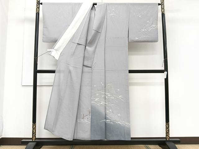 平和屋着物*夏物 訪問着 絽 立波飛鳥風景文 正絹 逸品 CABJ4301xi