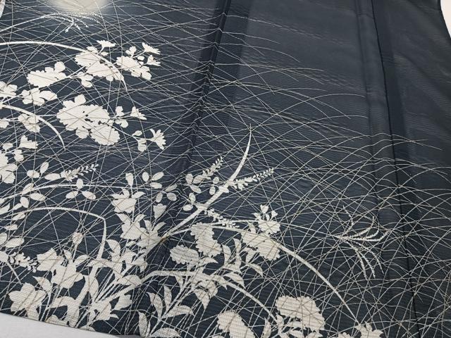 平和屋着物*夏物 訪問着 紋絽 草花文 蛍ぼかし 正絹 逸品 CABJ4302xi