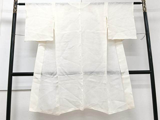 平和屋着物*夏物 長襦袢 草花紋紗 生成り色 麻 逸品 CABJ4306xi