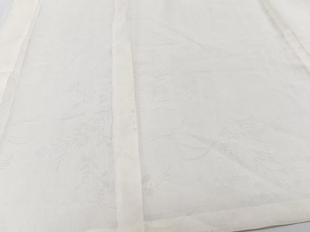 平和屋着物*夏物 長襦袢 草花紋紗 生成り色 麻 逸品 CABJ4306xi