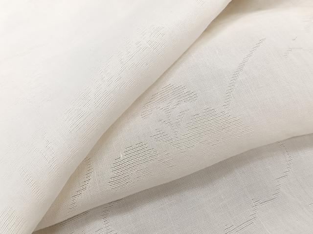 平和屋着物*夏物 長襦袢 草花紋紗 生成り色 麻 逸品 CABJ4306xi