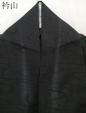 平和屋着物*夏物 訪問着 流水紋紗 兎 蛙 黒地 正絹 逸品 CABJ4313xi