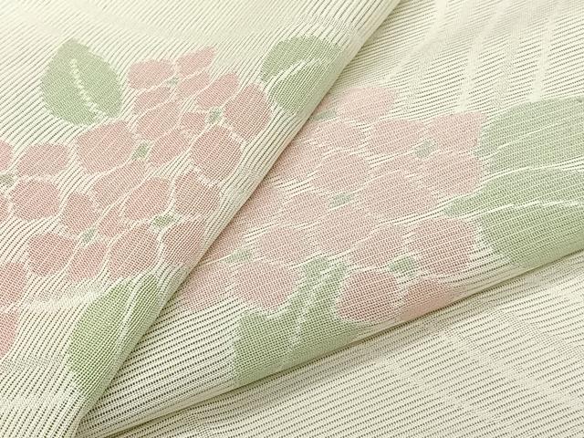 平和屋着物*夏物 小紋 絽 流水紋紗 草花文 正絹 逸品 CABJ4323xi