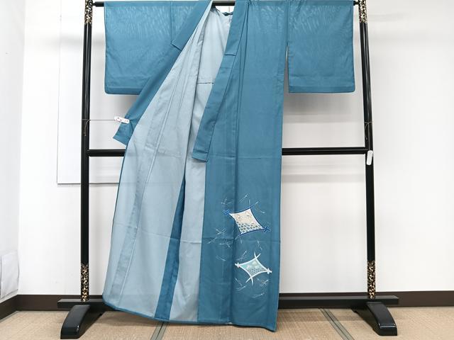 平和屋着物*夏物 色留袖 絽 こぼれ松葉青海波飛鳥文 金銀彩 洗える着物 CABJ4325xi