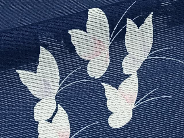 平和屋着物*夏物 小紋 絽 舞蝶文 洗える着物 CABJ4333xi