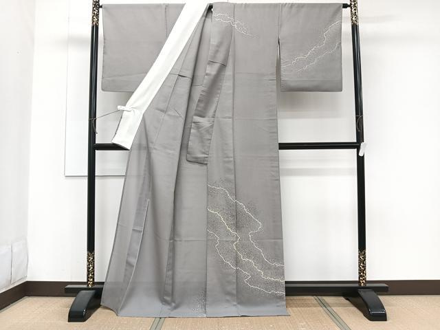 平和屋着物*夏物 訪問着 紗綾形紋紗 道長文 金彩 正絹 逸品 CABJ4334xi