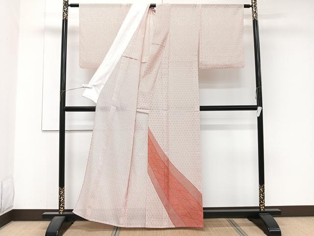 平和屋着物*夏物 色留訪問着 絽 麻の葉吉祥文 洗える着物 CABJ4335xi
