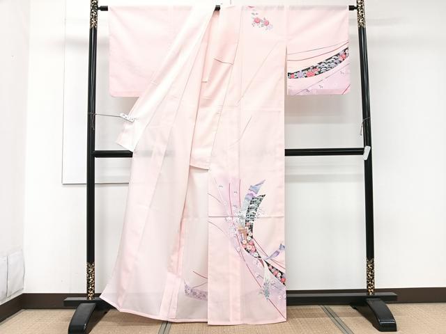 平和屋着物*夏物 訪問着 絽 鬘帯花文 洗える着物 CABJ4339xi