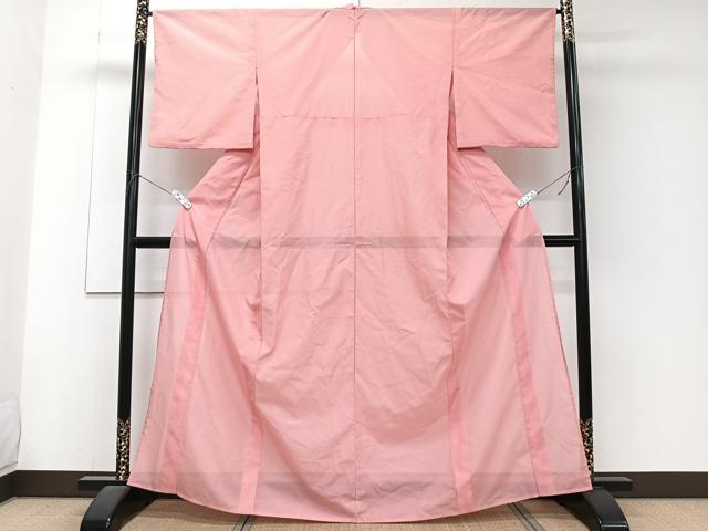 平和屋着物*夏物 色無地 絽 薄紅色 洗える着物 CABJ4344xi