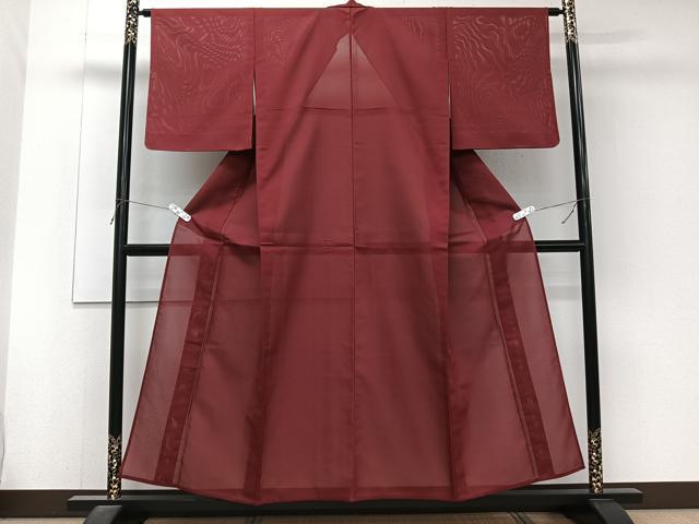 平和屋着物*夏物 色無地 絽 葡萄色 正絹 逸品 未使用 CABJ4355xi