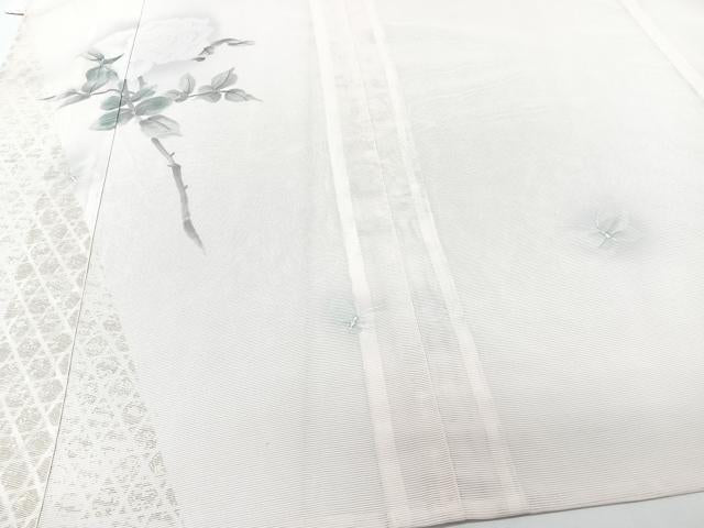平和屋着物*夏物 訪問着 絽 手描き 花蝶文 金彩 洗える着物 CABJ4361xi