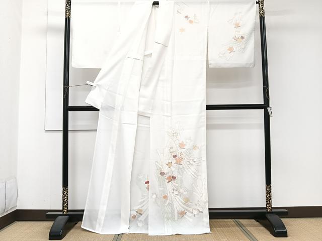平和屋着物*夏物 訪問着 絽 束ね橘文 銀彩 洗える着物 CABJ4368xi
