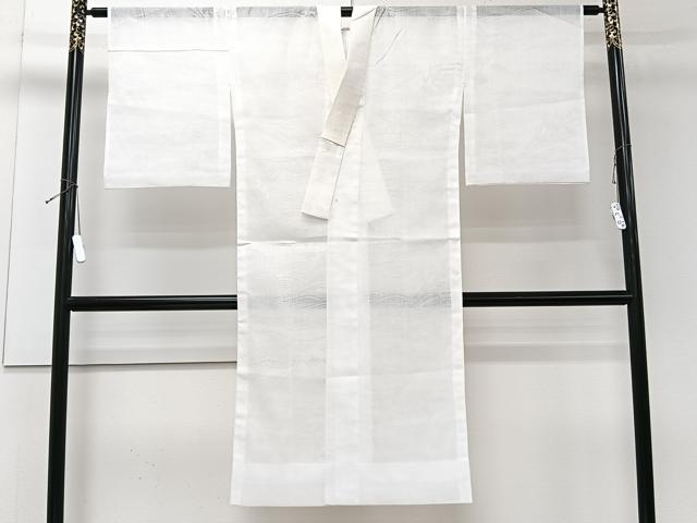 平和屋着物*夏物 長襦袢 立波草花紋紗 白色 洗える着物 CABJ4372xi