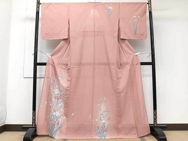 平和屋着物*夏物 訪問着 絽 友禅 草花文 暈し染め 正絹 逸品 未使用 CABJ4392xi