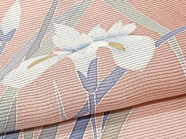 平和屋着物*夏物 訪問着 絽 友禅 草花文 暈し染め 正絹 逸品 未使用 CABJ4392xi
