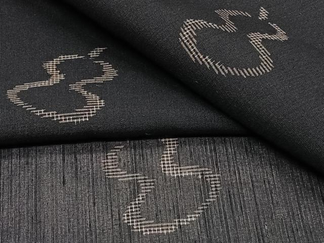 平和屋着物*夏物 紗紬 80亀甲 瓢箪文 正絹 逸品 CABJ4393xi