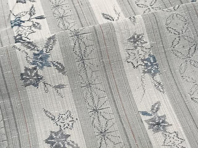 平和屋着物*夏物 紗紬 間道花文 正絹 逸品 CABJ4395xi
