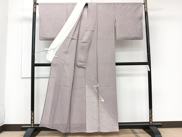 平和屋着物*夏物 訪問着 絽 流水こぼれ松葉文 金彩 ますいわ屋扱い 五泉 反端付き 正絹 逸品 CABJ4397xi