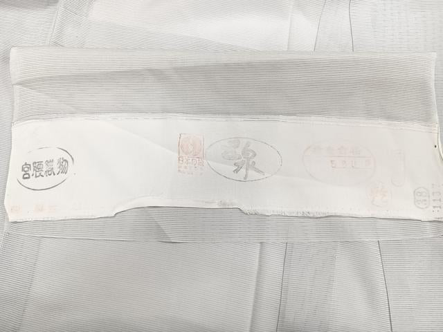 平和屋着物*夏物 訪問着 絽 宮腰織物 歌舞伎 笛 檜扇 五泉 反端付き 正絹 逸品 CABJ4399xi