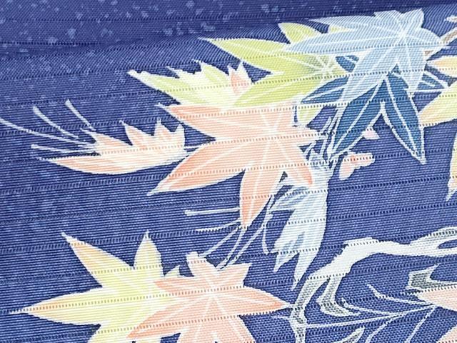 平和屋着物*夏物 塩瀬 九寸名古屋帯 友禅 作家物 人物筏楓文 正絹 逸品 CABJ4405fb