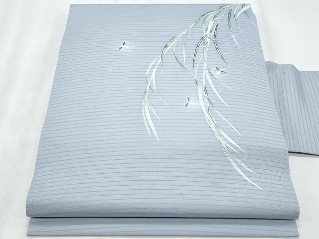 平和屋着物*夏物 塩瀬 九寸名古屋帯 友禅 作家物 蛍 正絹 逸品 CABJ4406fb