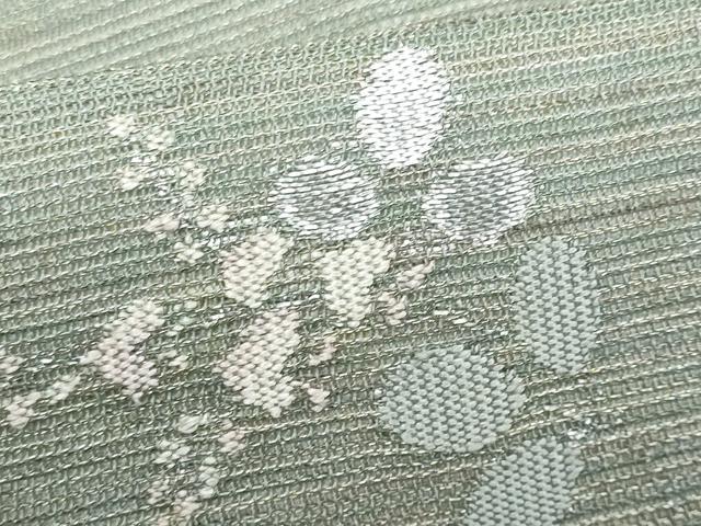 平和屋着物*夏物 九寸名古屋帯 桔梗 銀糸 正絹 逸品 CABJ4409fb