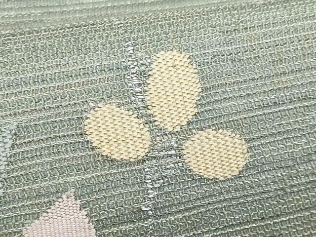 平和屋着物*夏物 九寸名古屋帯 桔梗 銀糸 正絹 逸品 CABJ4409fb
