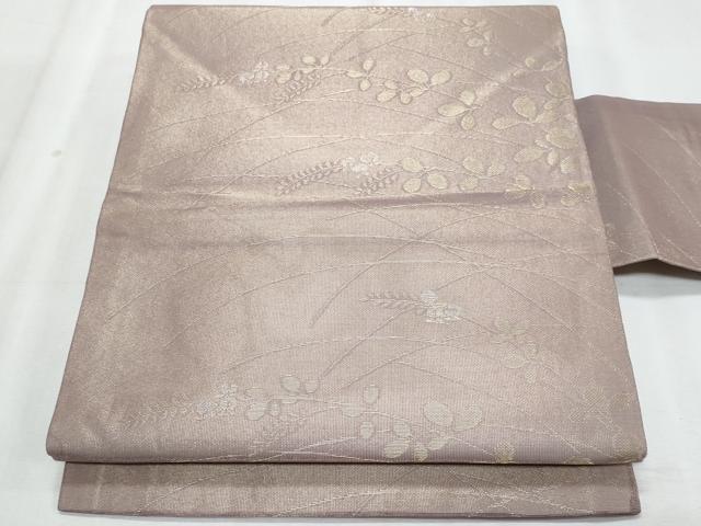 平和屋着物*夏物 九寸名古屋帯 萩 金銀糸 正絹 逸品 CABJ4412fb