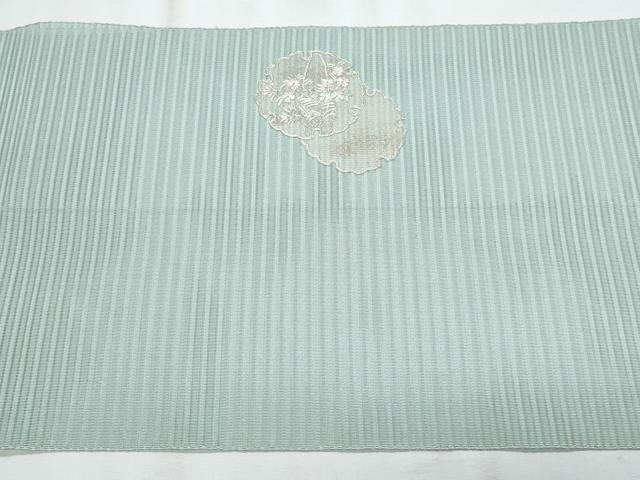 平和屋着物*夏物 八寸名古屋帯 絽刺し 区限刺繍 駒刺繍 絽綴れ 雪輪枝花文 正絹 逸品 CABJ4414fb