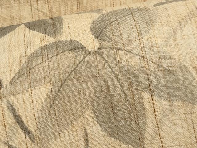平和屋着物*夏物 九寸名古屋帯 作家物 手描き 枝花文 麻 逸品 CABJ4416fb