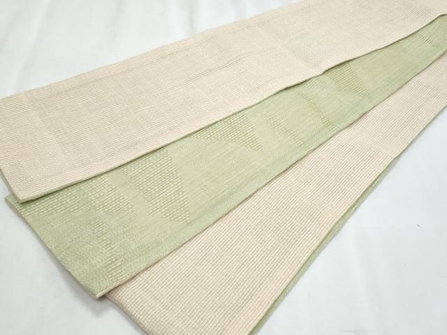 平和屋着物*夏物 両面 半幅帯 芝文 やまと誂製 麻 逸品 CABJ4433fb