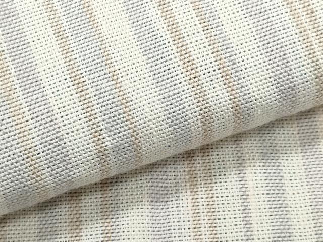 平和屋着物*夏物 両面 半幅帯 縞 麻 逸品 CABJ4434fb