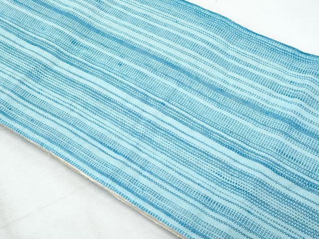 平和屋着物*夏物 両面 半幅帯 縞 麻 逸品 CABJ4434fb