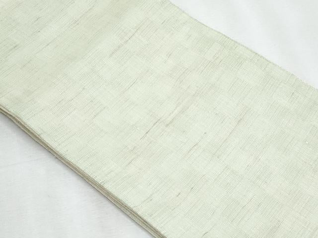 平和屋着物*夏物 半幅帯 青磁鼠色 麻 逸品 CABJ4437fb