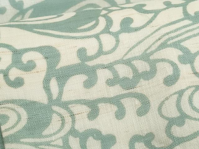 平和屋着物*夏物 半幅帯 伊勢型染 立波文 麻 逸品 CABJ4440fb