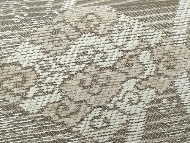 平和屋着物*夏物 つけ帯 モール 立涌花文 金糸 正絹 逸品 CABJ4449fb