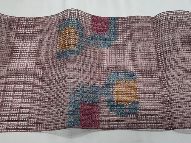 平和屋着物*夏物 八寸名古屋帯 羅 抽象文様 正絹 逸品 CABJ4456fb