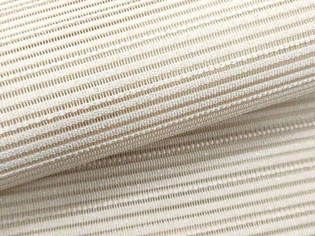 平和屋着物*夏物 八寸名古屋帯 絽綴れ 生成り色 銀糸 正絹 逸品 CABJ4481fb