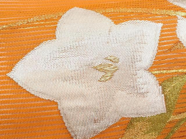 平和屋着物*夏物 九寸名古屋帯 桔梗 金銀糸 正絹 逸品 CABJ4482fb
