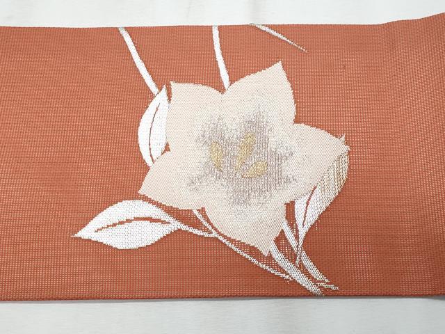 平和屋着物*夏物 九寸名古屋帯 桔梗 金銀糸 正絹 逸品 CABJ4497fb