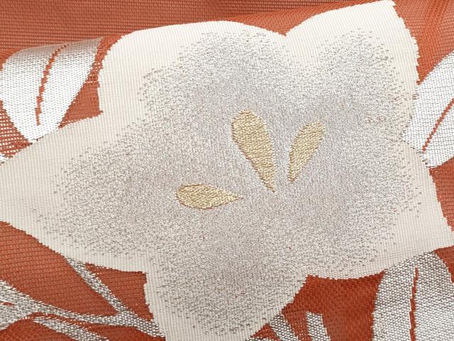 平和屋着物*夏物 九寸名古屋帯 桔梗 金銀糸 正絹 逸品 CABJ4497fb