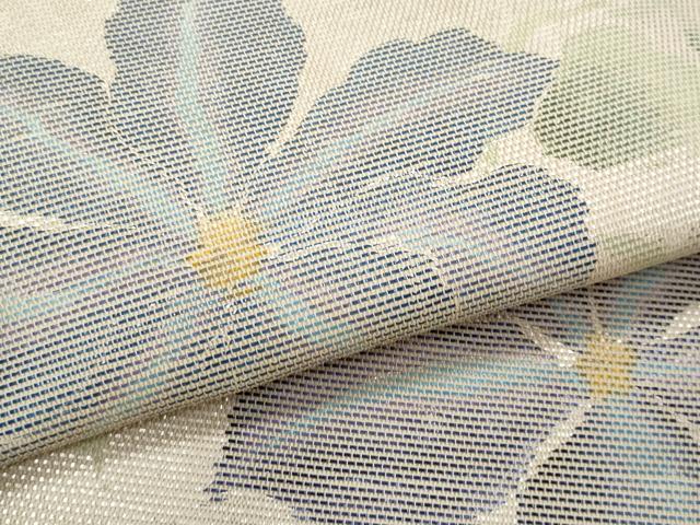 平和屋着物*夏物 九寸名古屋帯 枝花文 正絹 逸品 CABJ4504fb