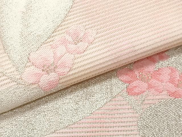 平和屋着物*夏物 九寸名古屋帯 枝花文 金銀糸 正絹 逸品 CABJ4512fb