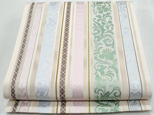 平和屋着物*夏物 本場筑前博多織 八寸名古屋帯 紗献上 正絹 逸品 CABJ4523fb