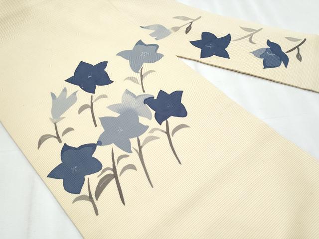 平和屋着物*夏物 日展染色作家 高久空木 ろうけつ染 塩瀬 九寸名古屋帯 桔梗 正絹 逸品 CABJ4530fb